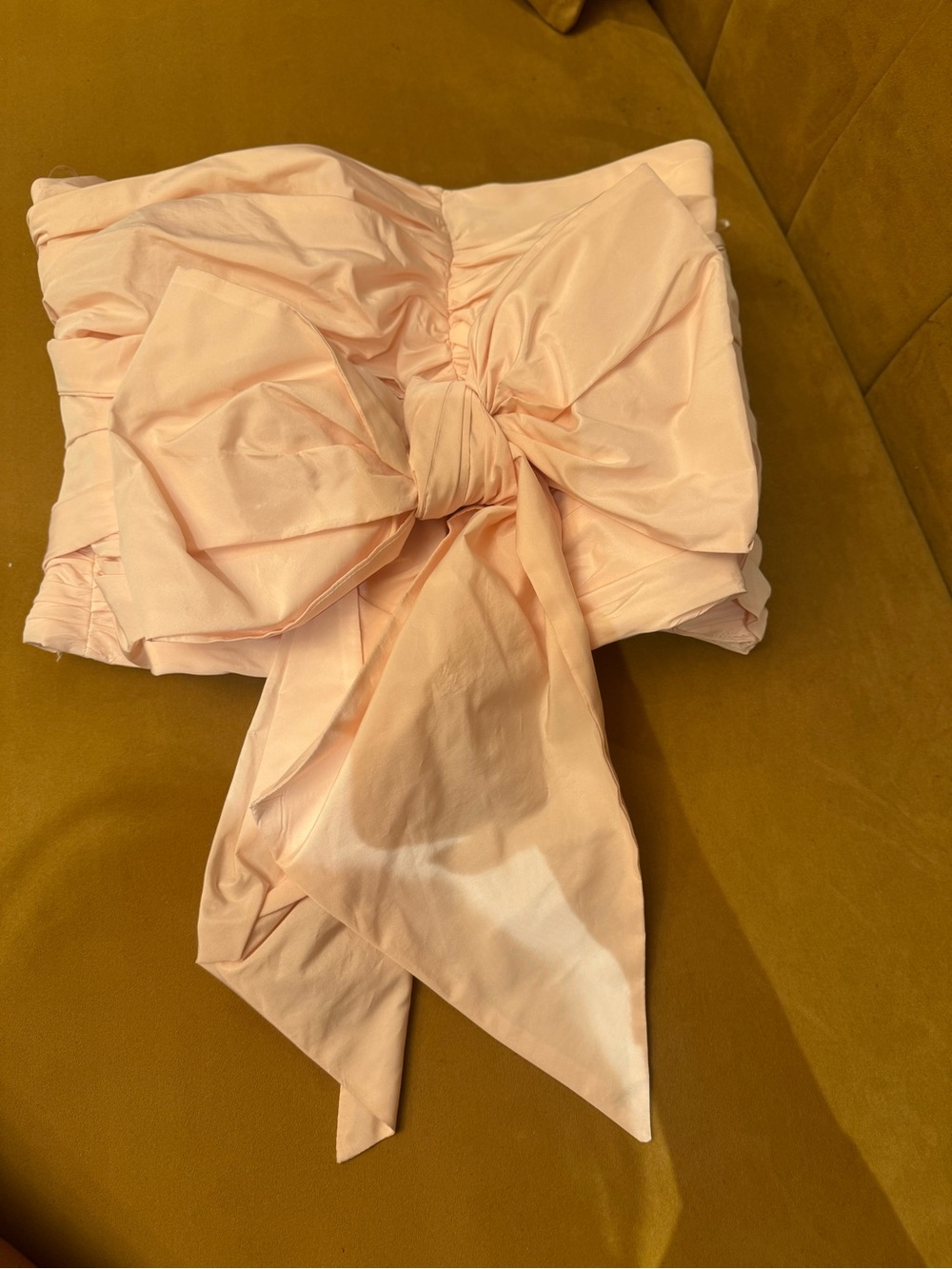 Zara Pale Pink Bow Front Crop Top